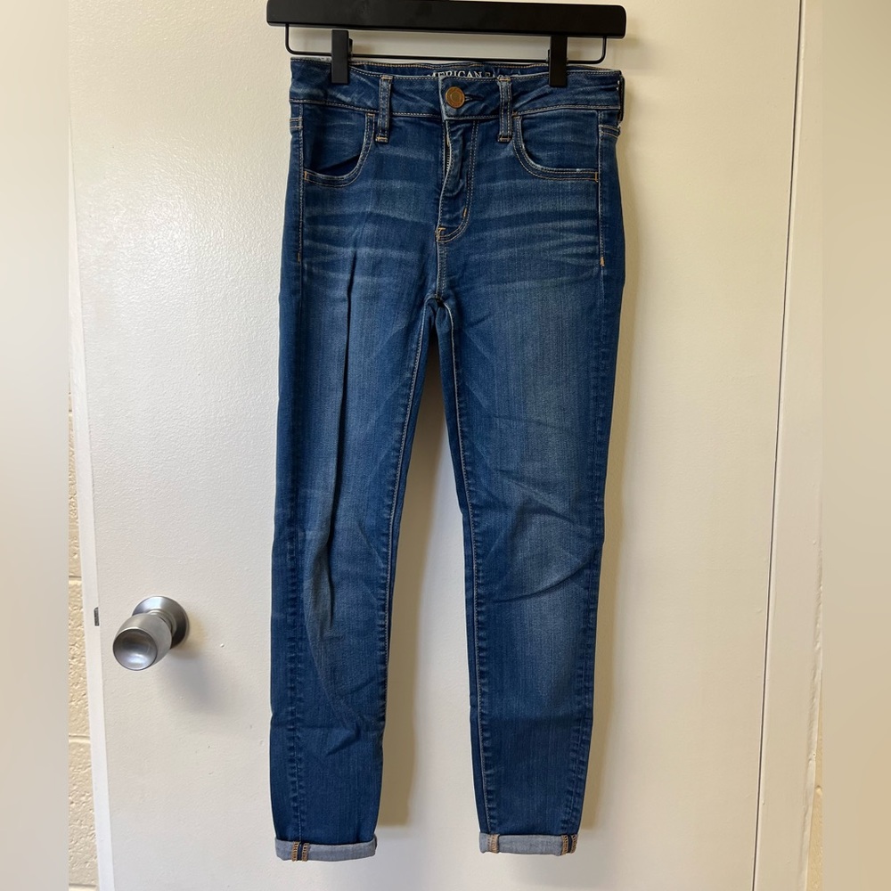 Super Stretch Dark Blue Skinny Jeans